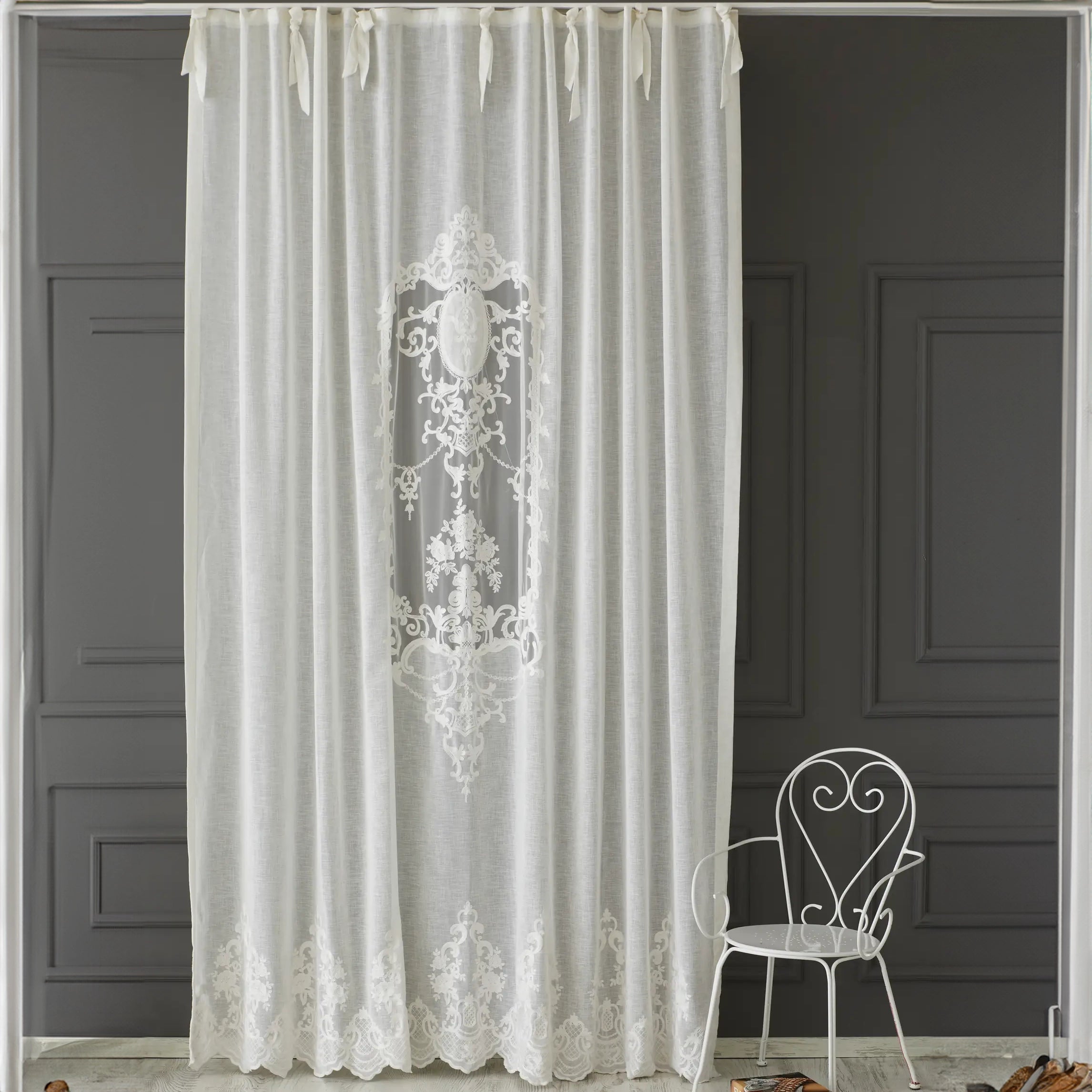 Madaleon Nakışlı Tül Perde