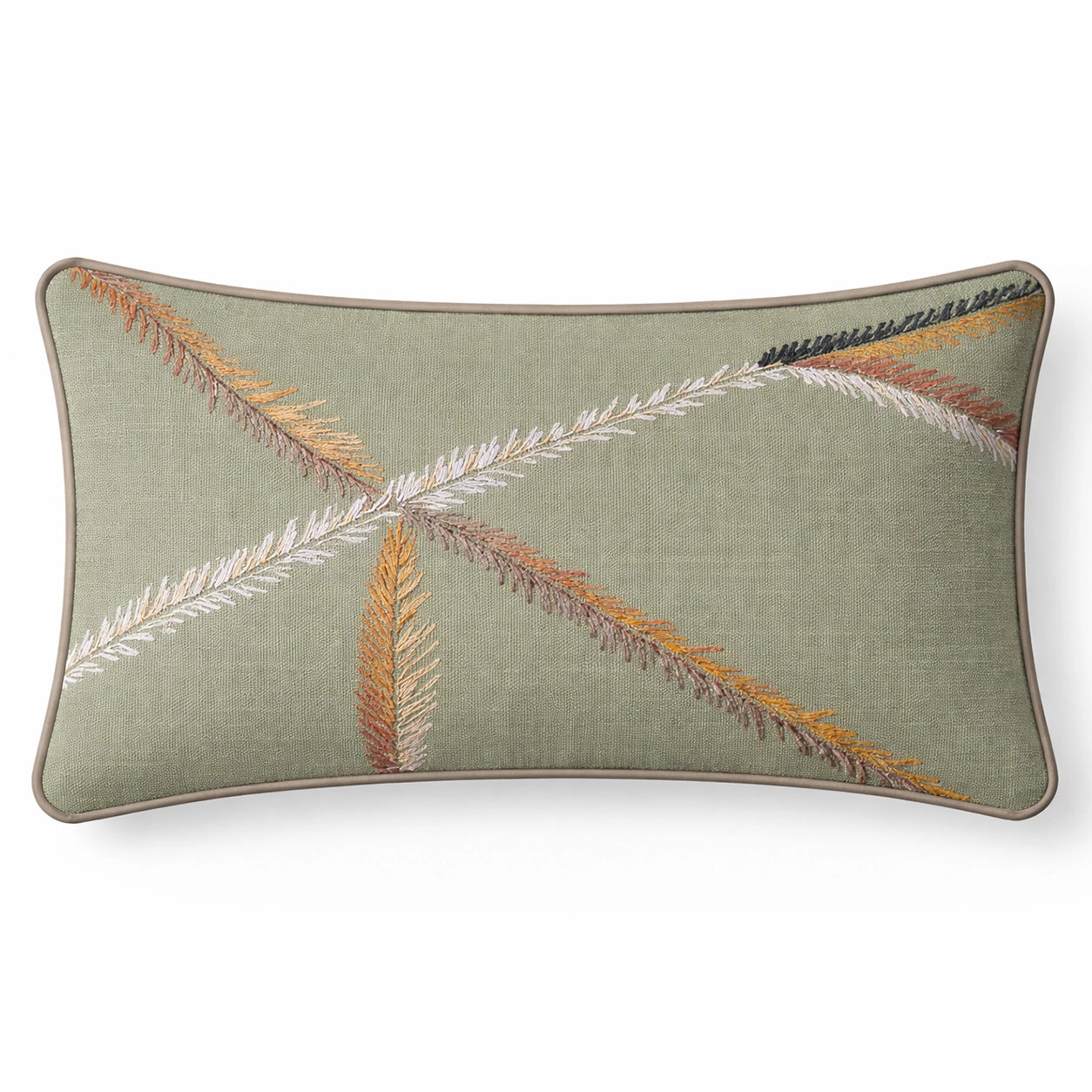 Leaf Dimora Vizon Nakışlı Kırlent Kılıfı