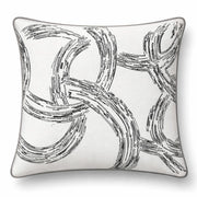 Sketch Ekru Siyah Nakışlı Kırlent Kılıfı