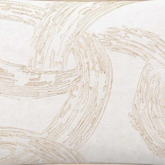 Sketch Ekru Bej Nakışlı Kırlent Kılıfı