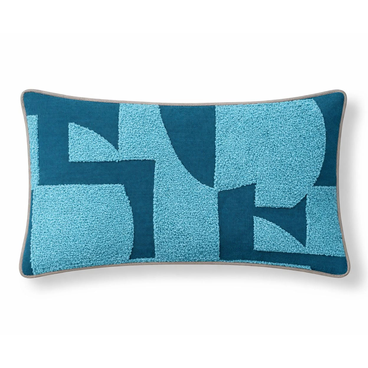 Art Petrol Mavi Punch Nakışlı Kırlent Kılıfı