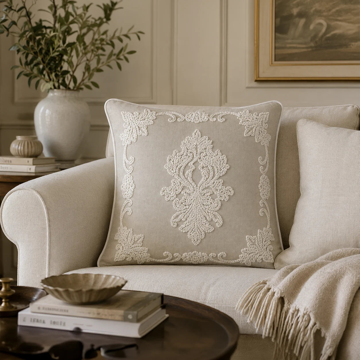 Damask Kırlent Kılıfı