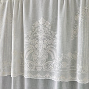 Vase Ekru Nakışlı Tül Mutfak Perdesi