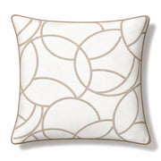 Orbit Ekru Vizon Nakışlı Kırlent Kılıfı