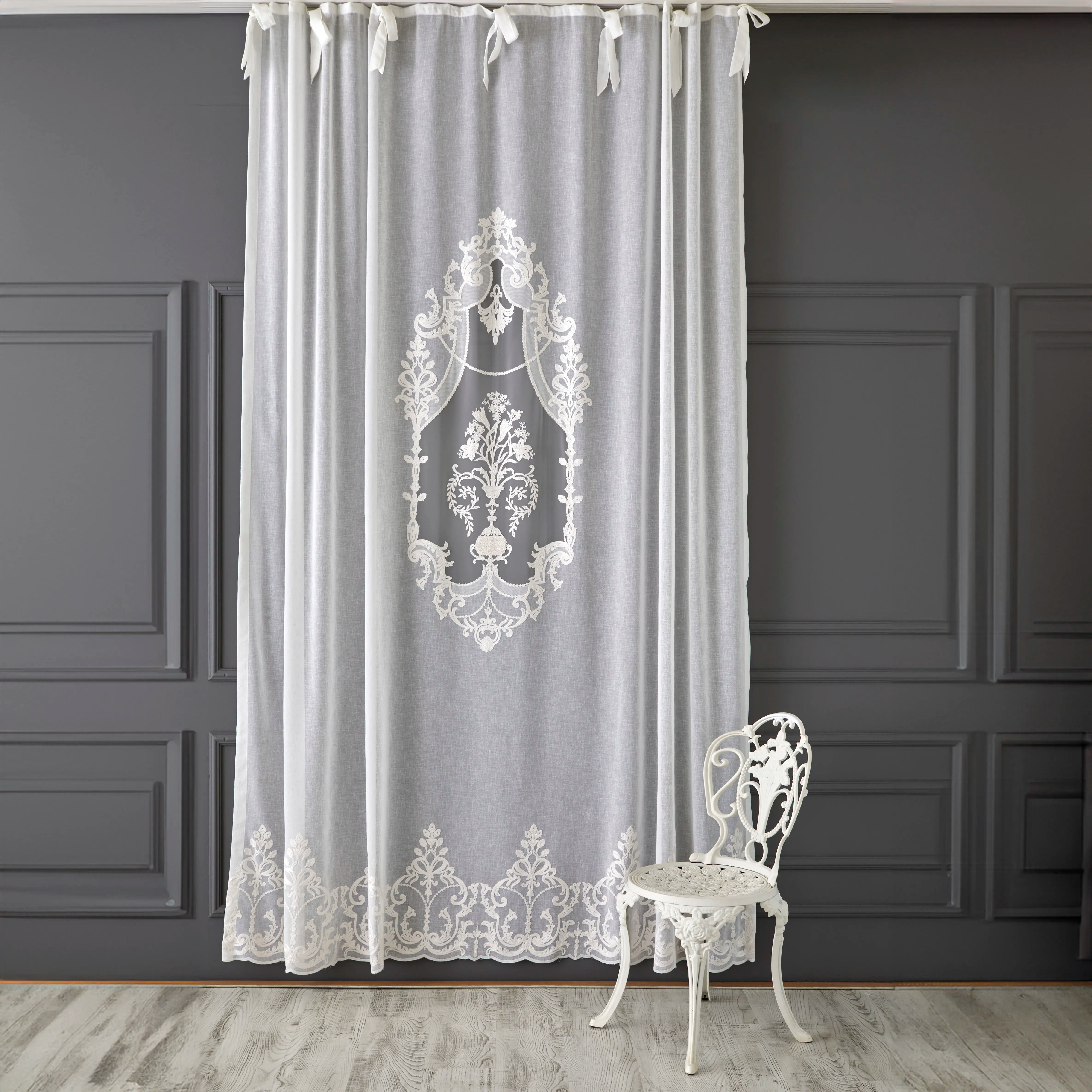 Ornella Nakışlı Tül Perde