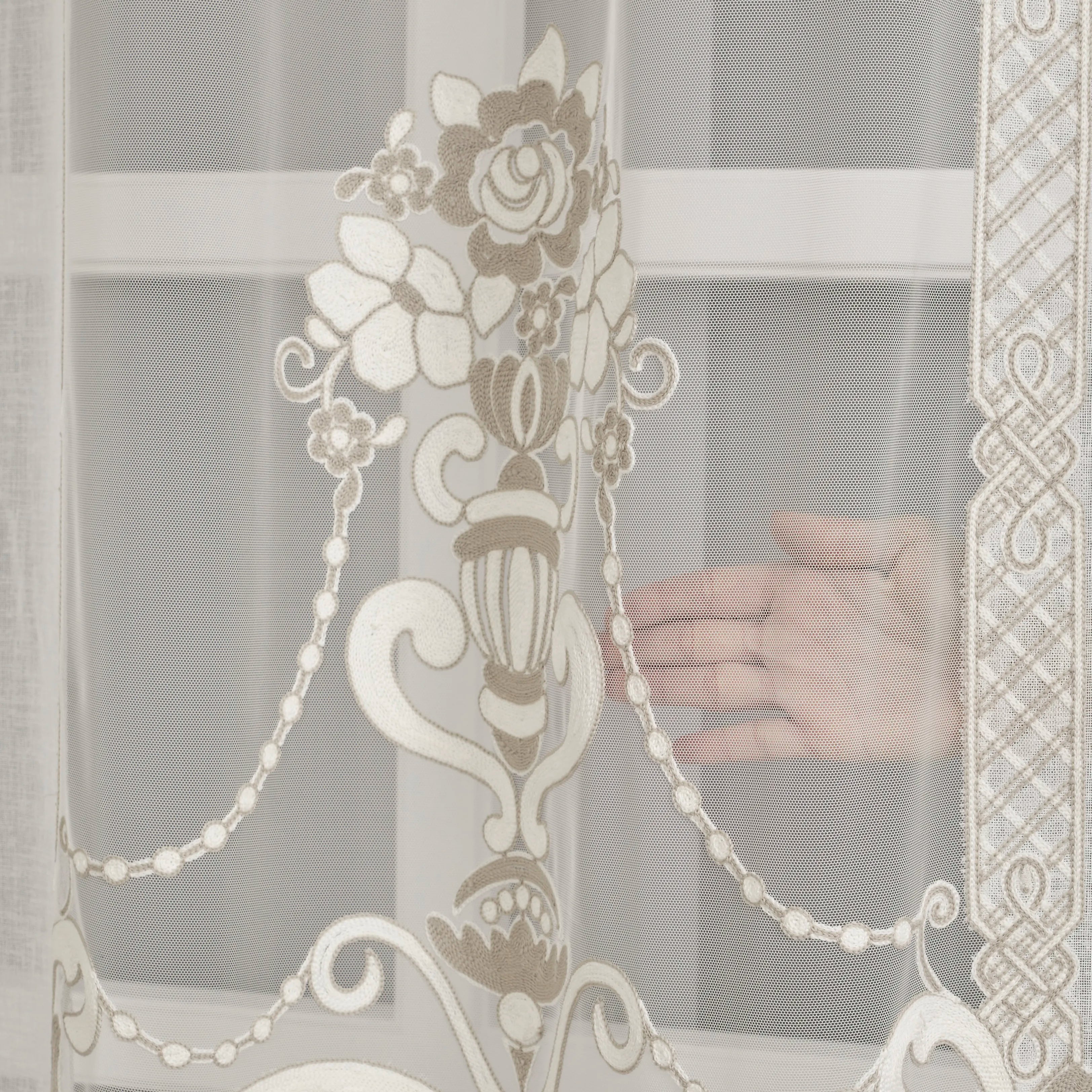 Soleil Nakışlı Tül Perde