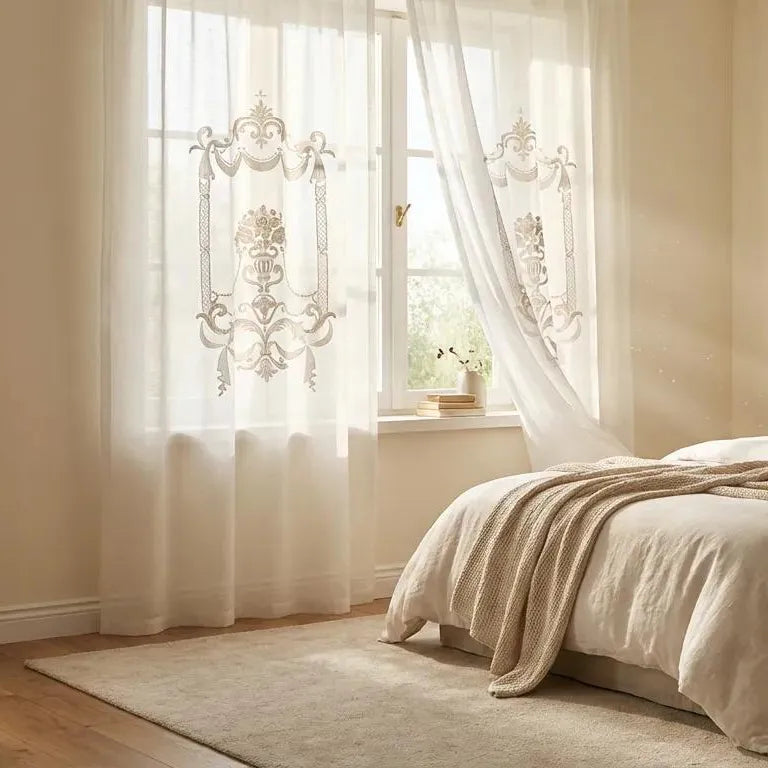 Soleil Nakışlı Tül Perde